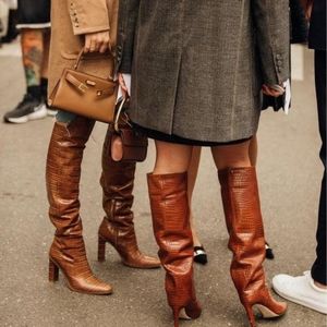 Loeffler Randall Solange Pointed Toe Knee Boots